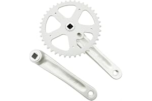 Single Mountain Bike Crankset with 170mm Steel Crank Arms, Taper JIS Bottom Bracket Interface, Removable 36T/40T/42T Chainrin