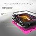 Case for 5th 6th Generation 9.7 Inch 2017 2018 Model | Heavy Duty Dropproof Silicone Cover for Kids w/ 360° Rotatable Kickstand Handle Shoulder Strap | Hotpink