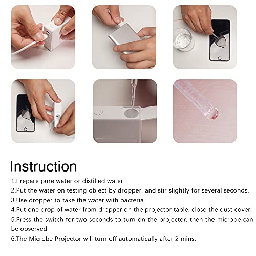 Renaelelife Mini Bacteria Microscope 1000x Magnification Water Quality