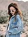 Womens Fashion Juniors Long Sleeve Loose Cowboy BF Denim Jacket Coat With Pockets
