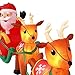 Home Accents Holiday 16ft lighted Santa and sleigh airblown inflatable Christmas decoration