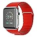 Apple Watch Band, JETech 42mm Genuine Leather Loop with Magnet Lock Strap Replacement Band for Apple Watch 42mm All Models No Buckle Needed (Red) - 2182