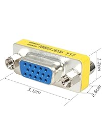 SVGA Conector, wovte Db New 15 HD DB 15 VGA SVGA KVM Gender Changer Adaptador Hembra a hembra Focal, 2 unidades)