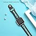 Maledan Bands for Fitbit Versa Women Men, Replacement Accessory Breathable Sport Strap with Ventilation Holes for Fitbit Versa Smartwatch, Small, Grey Teal