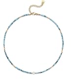 Stjarna Gemstone Beaded Choker for Women Tiny Turquoise Agate Lapis Lazuli Freshwater Pearl Handmade Necklace Jewelry