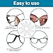 Eyeglass Nose Pads, 20 Pairs Eyeglasses Pads & Soft Silicon Adhesive Nose Pads, Anti-Slip Nose Pads for Glasses, Eyeglasses, Sunglasses (Transparent + Black, 20 Nose Pads+ 4 Eyewear Retainer)