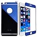 iPhone 5 5S SE Case-Yerwal Front+Back Mirror Tempered Glass Film Screen Protector Cover for iPhone 5 5G 5S SE-Blue