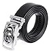 Vbiger Letter Buckle Men's Dress Belt Ratchet Belt 35mm Wide Strap