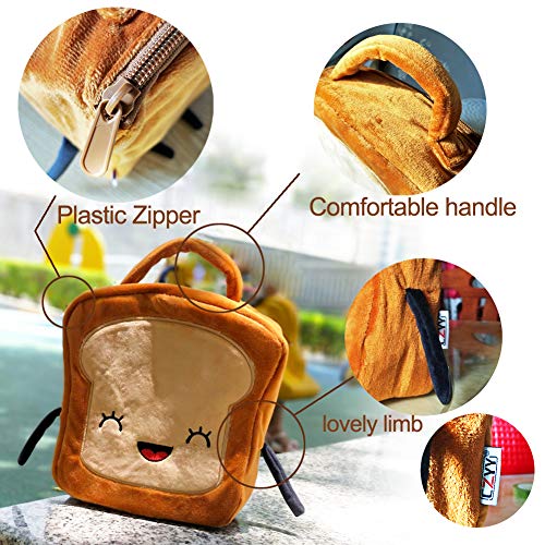 CZYY Insulated Lunch Bag Tote Cute Toast Design, Washable and Freezable Best School Lunch Box for Toddlers & Kids