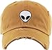 KBSV-042 Tim NASA Spaceship Alien Vintage Dad Hat Baseball Cap Polo Style Adjustable Unisex (One Size, Wheat Alien Vintage)