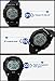 LIGE-Skmei Men's Digital Electronic Sports Watch with Pedometer,LED Screen Large Face and Waterproof Casual Backlight Watch Black
