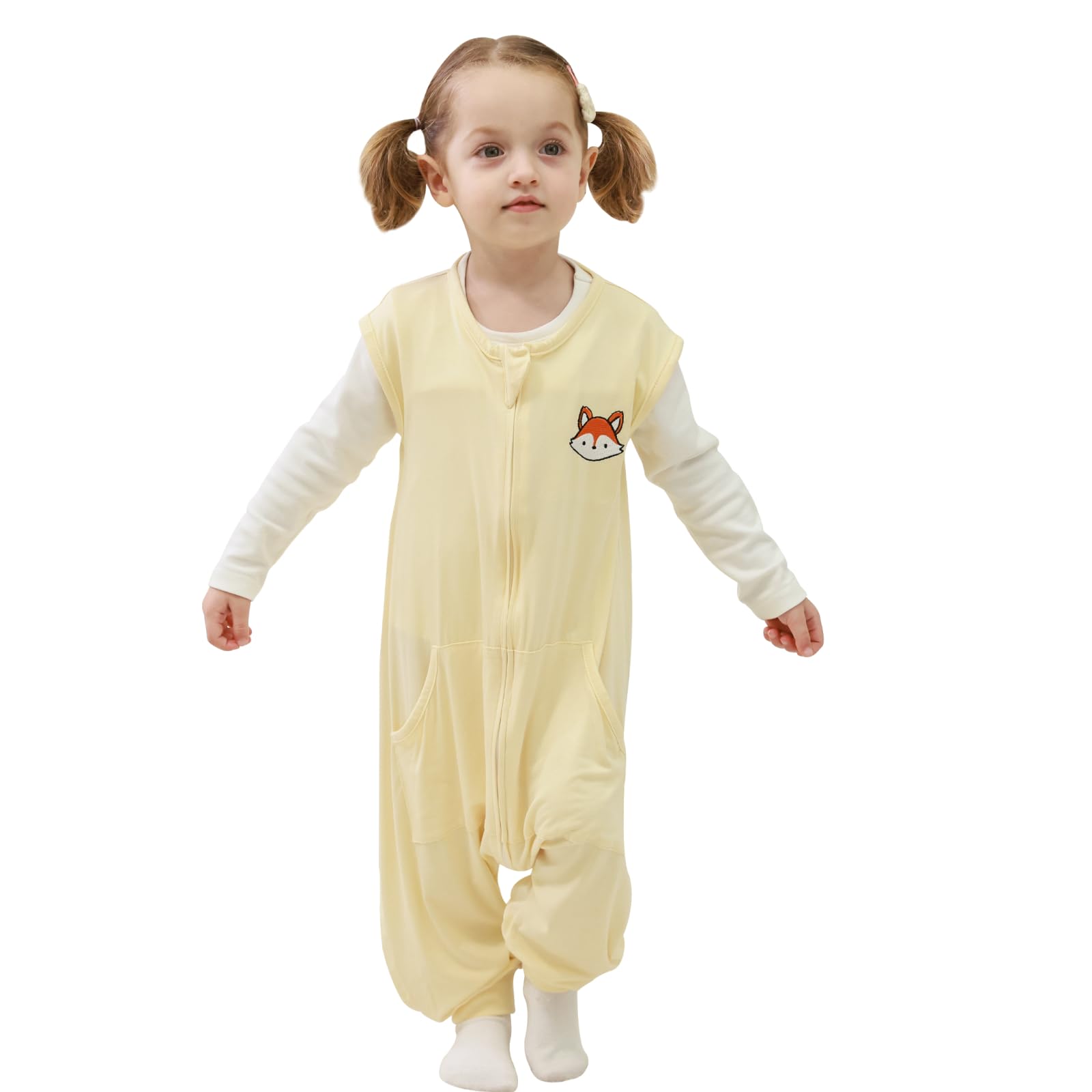 Photo 1 of HOMEAL Toddler Sleep Sack 5t-7t, Soft Rayon Made from Sleep Sack, Toddler Sleep Sack with Legs, 0.5 Tog Sleeveless Sleeping Sack, Wearable Blankets, Sage