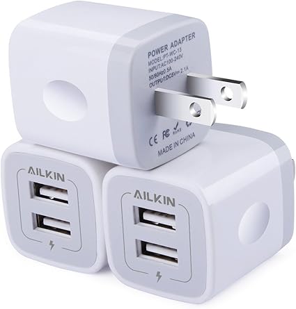 Amazon Com Cargador De Pared Paquete De 3 5 V 2 1 Amp Ailkin