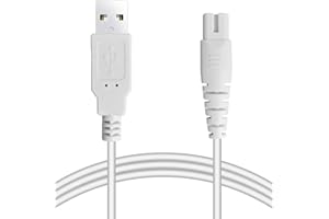 NAUBLUVO Water Flosser Charger USB Charging 4.9FT(1.5M) for Nicwell, COSLUS, Nicefeel, Aquasonic, MOSPRO, Oralfree, Tovendor, Hangsun, Initio, McNaval, Zerhunt and Cremax Oral Irrigator Water Flosser(White)