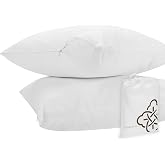 Bioweaves 100% Organic Cotton Breathable Pillow Protectors GOTS Certified with Zipped Closure &ndash; Standard, 20 x 26 inches, 2-Pack