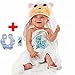 Hooded Baby Towel – 100% Organic Cotton Baby Towel Set – Kids Hooded Towel Makes Perfect Baby Shower Gift – Cute Monkey Towel Set for Toddlers with Free Washcloth and Baby Teething Cloth by Rotshl
