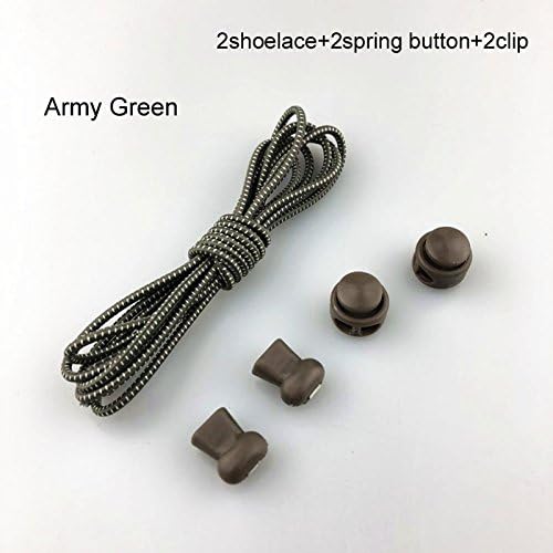 dfnbrhg A Pair of No Tie Elastic Shoelaces Durable Shoestrings Locking Shoe Laces for Sneakers Sports and Outdoor Activities