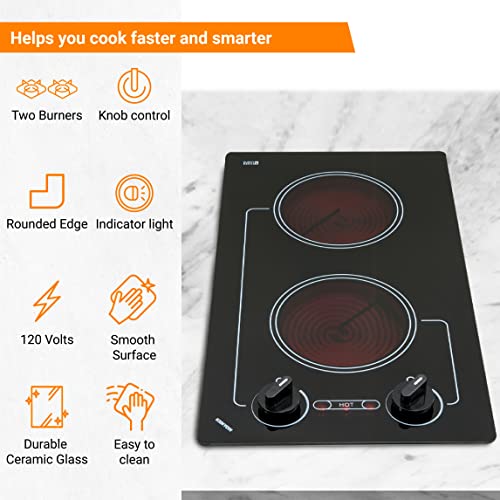 Kenyon B41601 61/2Inch Caribbean 2Burner Cooktop with Analog Control