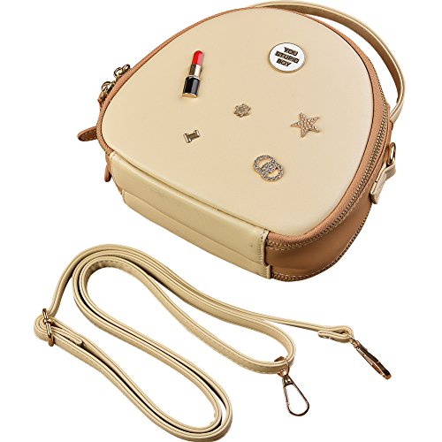 Katia Mini 9 Zipper Universal Camera Case Compatible Fujifilm Instax Mini 8 Film Camera, HP Sprocket Portable Photo Printer/Polaroid Snap Camera Shoulder Strap - Beige