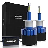 H1 Headlight LED Bulb Conversion Kit Replace for Halogen HID Bulb - Unique 4-side Patch LED Headlamp CSP LED Chips,8000 Lumens Bright,6000K Pure White,50000 Hours Heavy Duty by oEdRo,2-Year Warranty