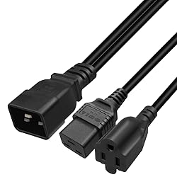 Strhowill 0.32M C20 to 5-15R+C19 Y-Shaped Power
