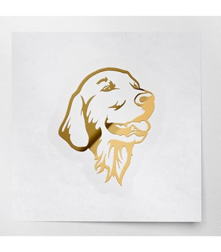 Golden Retriever Car Window Decal - 6" Tall Vinyl Sticker By SoCoolDesign (Made In USA)