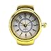 Fashion Gold Tone Quartz Finger Ring Watch with Gift Box