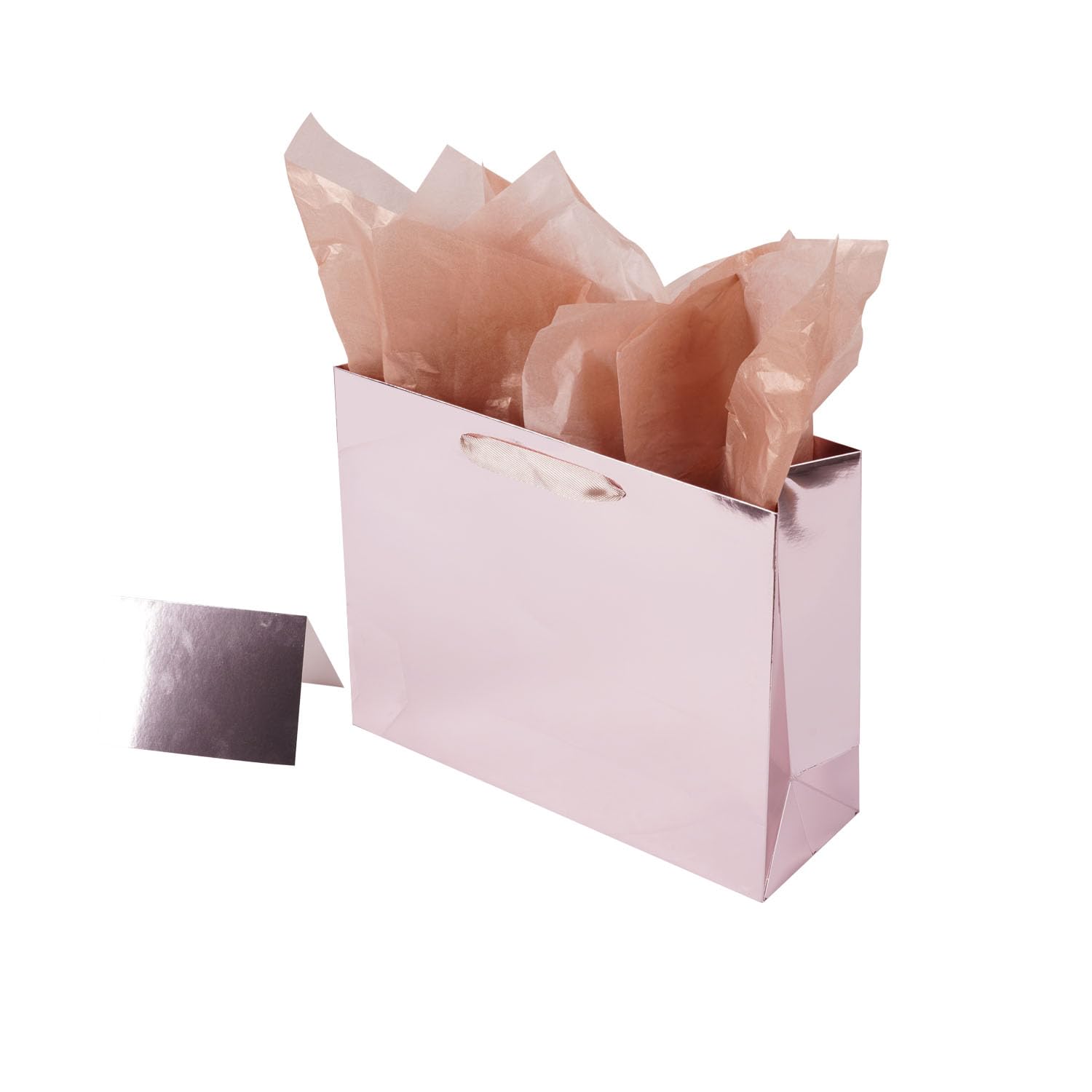 Photo 1 of Lyforpyton 13" Rose Gold Gift Bag with Tissues Paper and Cards, Suitable for Wedding?Bridal Shower?Baby Shower?Holiday Anniversary Party? Party Favor Bags