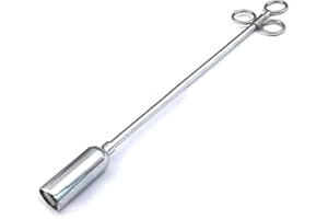 GS ONLINE G.S BALLING GUN LIVESTOCK BOLUS BOLUSES CAPSULE LARGE ANIMAL 17" VETERINARY STAINLESS STEEL PILL PUSHER SHEEP CATTLE HORSE COW 1" DIAMETER METAL HEAD SPRING CLIPS