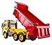 WolVol Friction Powered Dump Truck Toy - Premium Quality Plastic Heavy Equipment Vehicle Toy Battery Operated with Lights & Sounds - Fun Gift for All Occasions for Kids Boys Girls