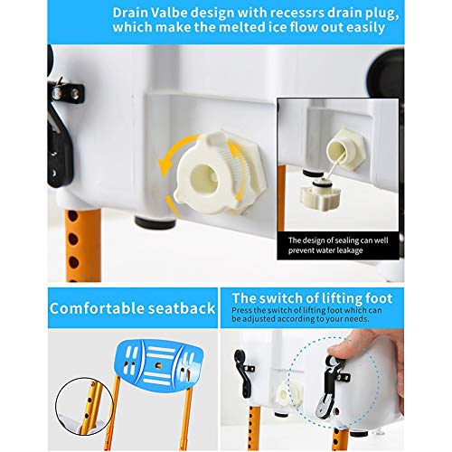 ZFF Isolierung Fischereikasten Mit Sitz & Rückenlehne 29L Verdicken Angelausrüstung Aufbewahrungskiste Vier Heben Bein – Bild 7