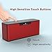 [14 Hour Playtime Loud Speaker]iClever Bluetooth V4.2 Speaker with Touch Control, 20W Premium Portable Wireless Stereo, Dual Passive Driver,Red Black