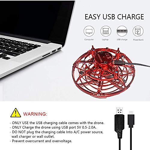 BOMPOW-Drone-for-Kids-Flying-Drones-Remote-Control-Drone-with-2-Speeds-and-LED-Light-for-Christmas-Xmas-GiftRed