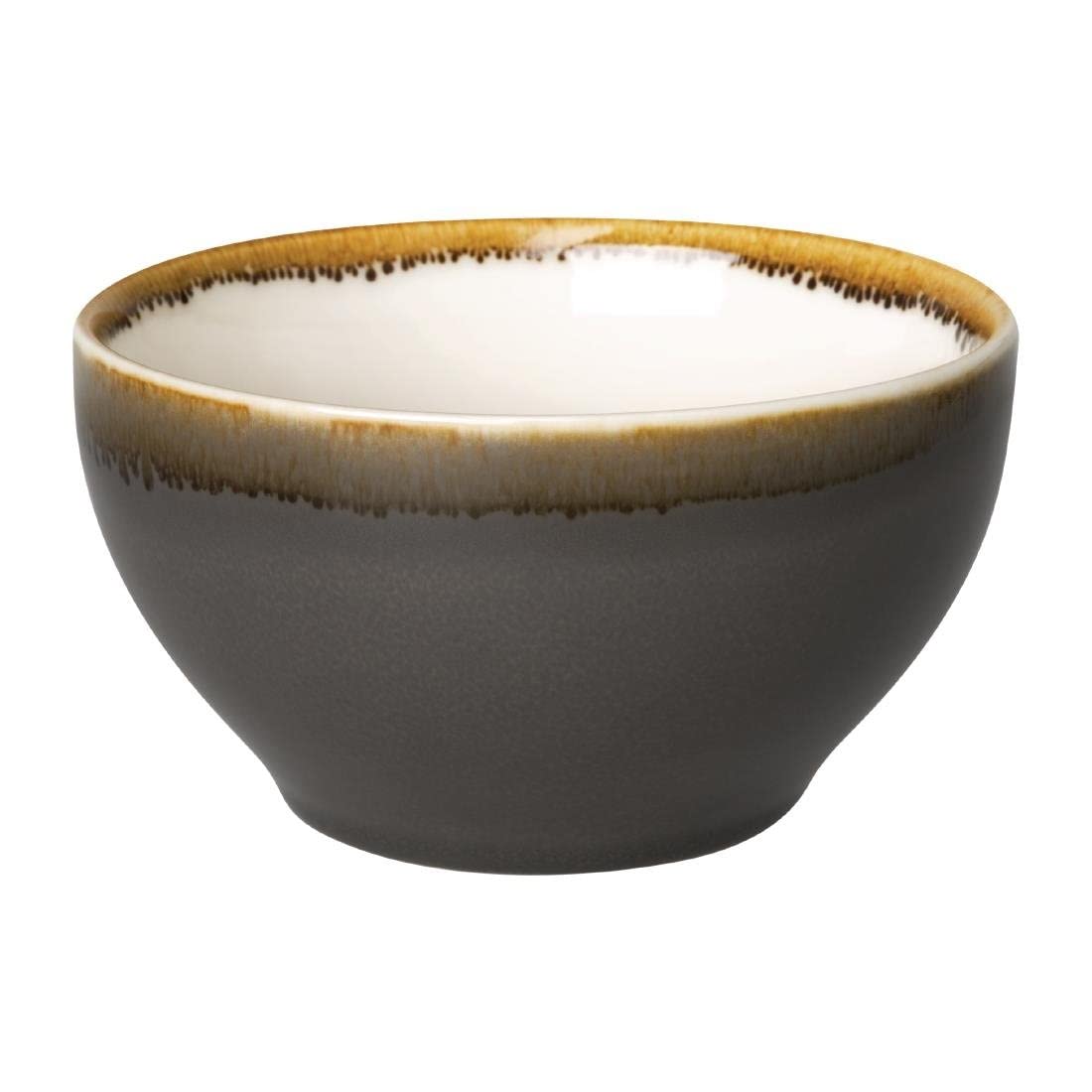 Olympia Kiln Round Bowl Smoke 140mm (6 Pack) - Porcelain Soup, Cereal, Oatmeal Bowls Microwave & Dishwasher Safe HC379