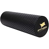 Fitizen Foam Roller – Muscle Massage Rehab Stiff Back Pain Physical Therapy Deep Tissue Firm Exercise Equipment Home Gym Stress Yoga Pilates for The Fit Citizen by FitNation