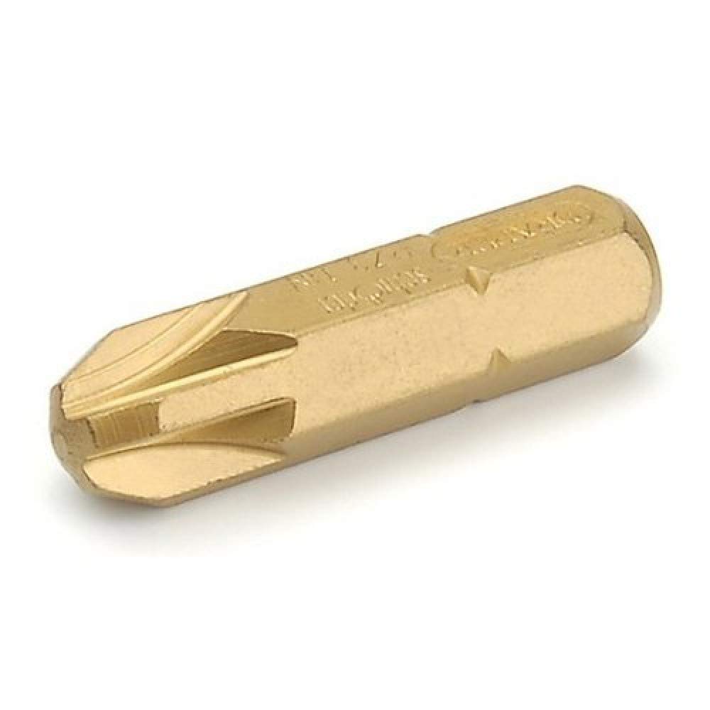 Draper 10474 1/4-inch 25 x 6.5mm Titanium Nitride Plain Slot E-Shank Insert Bit