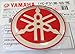 Yamaha 1YC-F313B-Q3-RE - Genuine 55MM Diameter Yamaha Tuning Fork Decal Sticker Emblem Logo Red / Silver Raised Domed Metal Alloy Construction Self Adhesive Motorcycle / Jet Ski / ATV / Snowmobile
