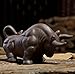 JKCOM Chinese Zisha Tea Pet - Handmade Bull Figurine for Gongfu Tea, Lucky Tea Tray Accessories, Natural Clay Tea Pet for Tea Lovers & Home Decoration