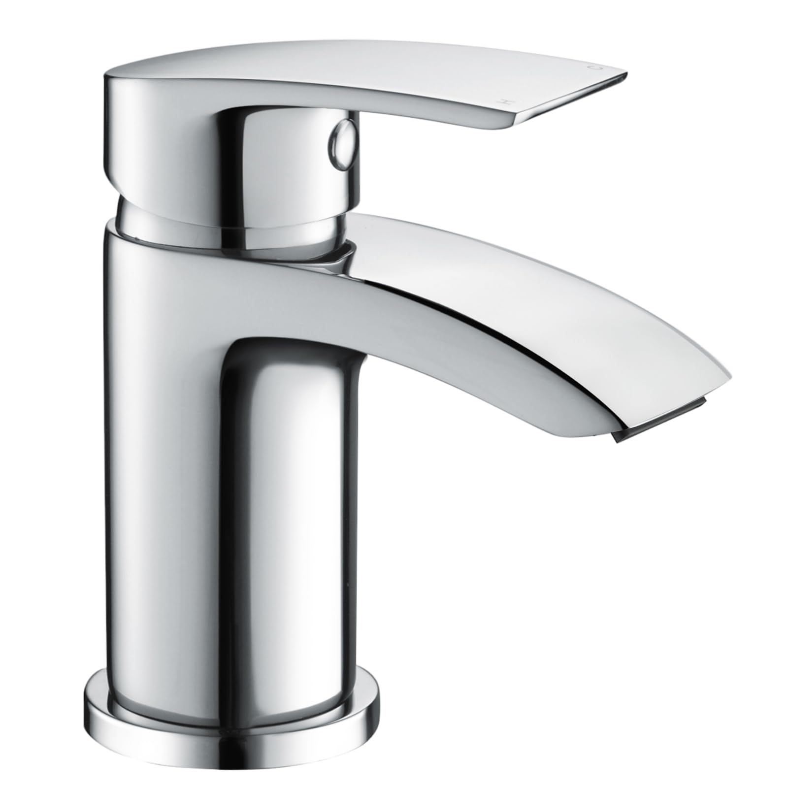 Bathroom Sink Tap Single Handle Monobloc Mixer Faucet One Hole Basin Deck mounted Chrome Plated Brass