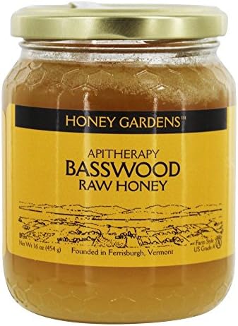 Honey Gardens Apiaries - Apitherapy Raw Honey Basswood - 16 oz.