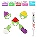 Baby Teething Toys, BPA Free Natural Organic Freezer Soft Silicone Fruit Vegetable Teethers Set with Pacifier Clip for 3 to 12 Months Babies, Infants, Toddlers (Pack of 5)