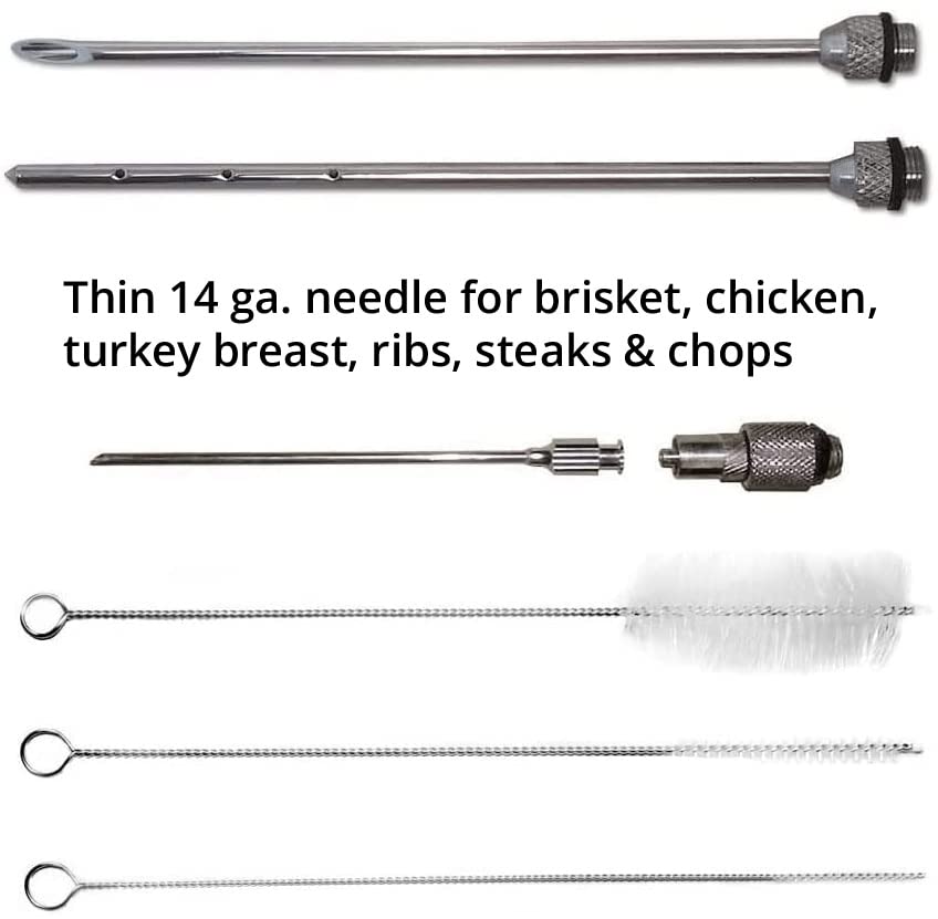 The SpitJack Magnum Meat Injector Gun 3 Needles MINI. Food Flavor