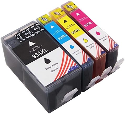 4 Pack 934XL 935XL New Ink Cartridges for HP Officejet Pro6230/6830/6835/6812