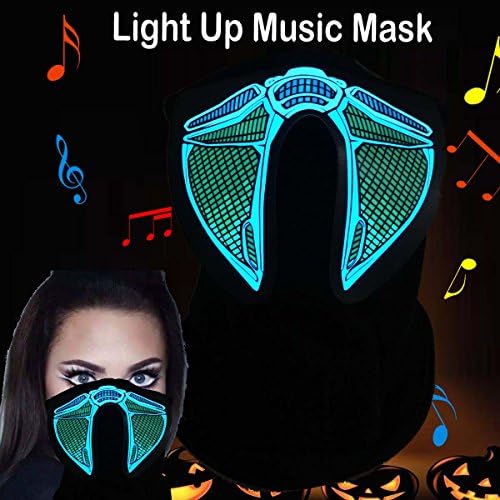 Flashingworld Music Led party Mask with sound active for dancing,riding,skating,party and any festival (spider)