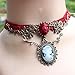 TOPUNDER Cameo Red Rose Lace Fashion Necklace Jewelry Women Gift Xmas Pendant by