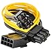 JacobsParts PCI Express Power Splitter Cable 8-pin to 2x 6+2-pin (6-pin/8-pin) 18 AWG primary