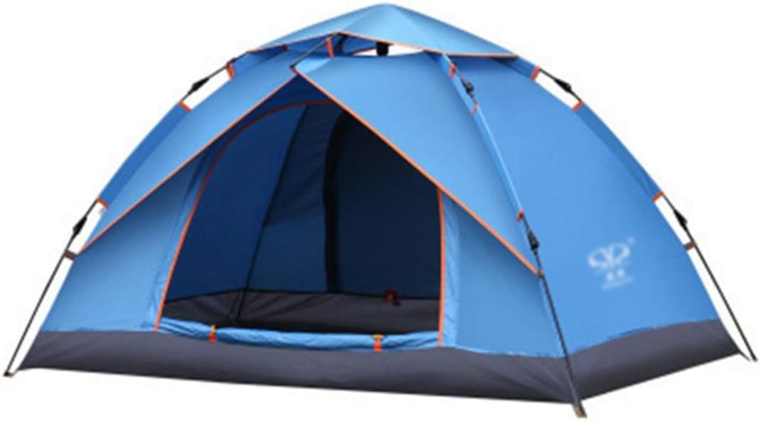 Limeinimukete 2 Person Sturdy Camping Tent Automatic Instant Pop Up Backpacking Tents Ultralight Waterproof for Hiking Camping Travel,Sunshade,Mosquito (Color : Blue)