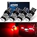 AUTOGINE 4 X Super Bright 9-30V 7440 7441 7443 7444 992 LED Bulbs 3014 54-EX Chipsets with Projector for Tail Lights Brake Lights, Brilliant Red