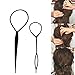 Bun Maker Roller Braid Twist Elastics Pins Hair Design Styling Tools Kit ,Black