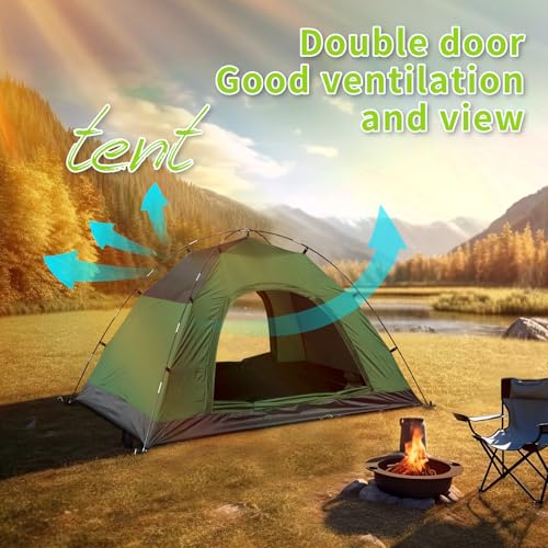JAICOM Camping Tent, Ultralight 3-4 Seasons Tent, Anti UV and Waterproof, Double Door Ventilation, Easy to Install, Ideal for Camping, Backpacking, Holiday Activities and Families